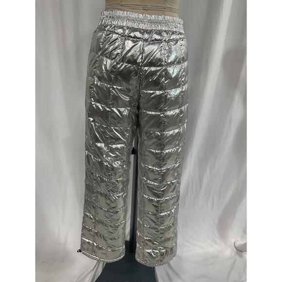Mackage 'Aeryn' Silver Metallic Down Ski Pants Size S - Picture 3 of 5